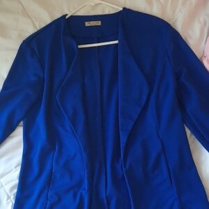 Blue Women's Jacket Soft Blazer